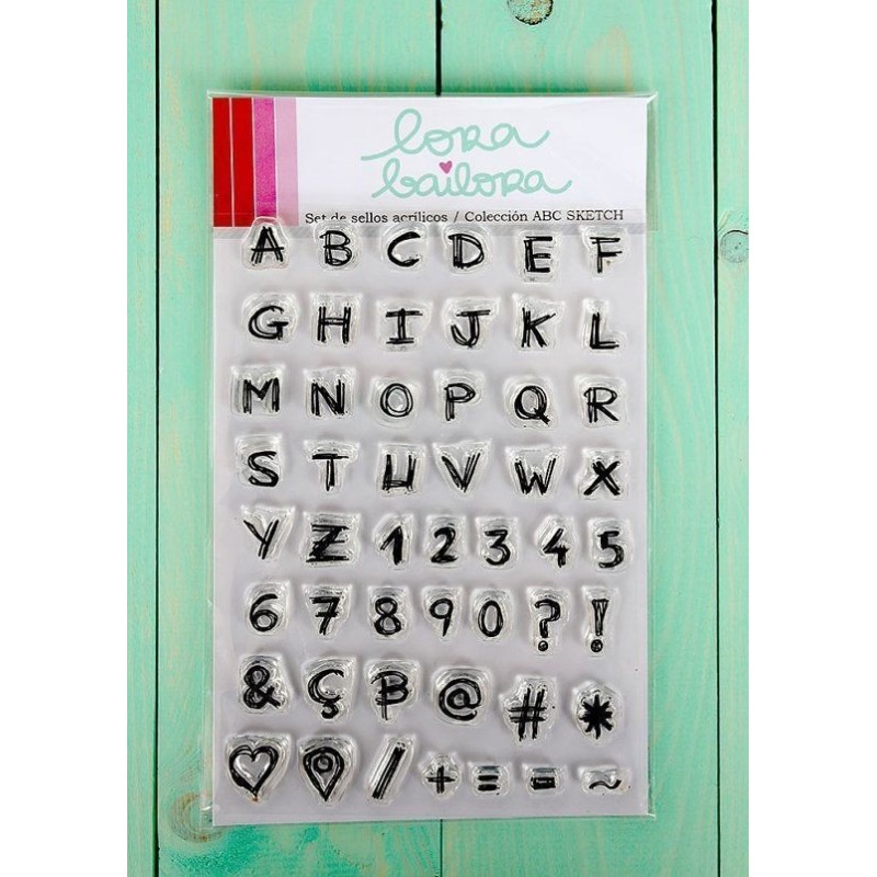 Set sellos transparentes ABC SKETCH Lorabailaora