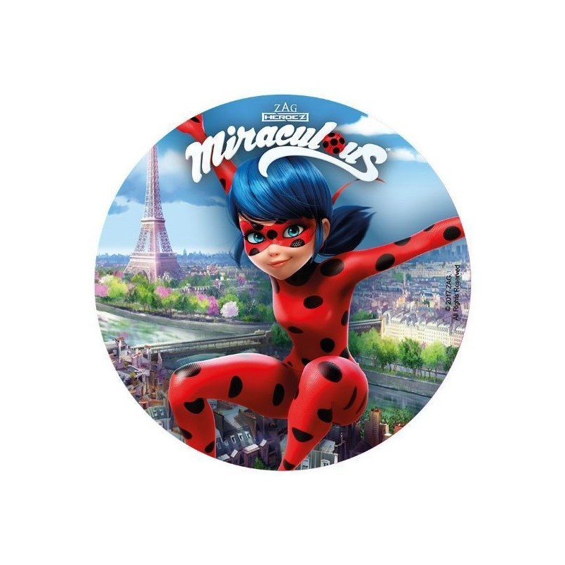 Oblea para tarta Ladybug 1