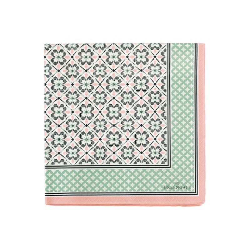Servilleta de papel Lamia Peach Green Gate