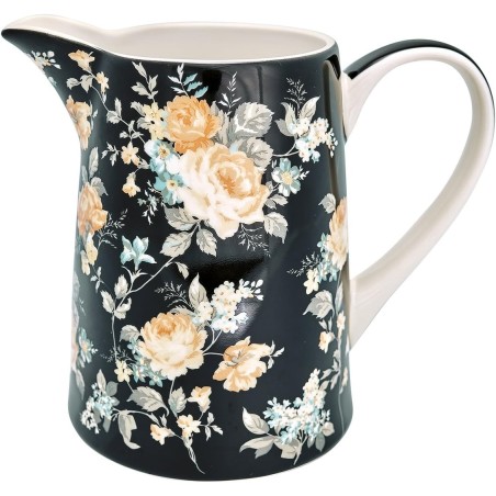 Lechera de cerámica 1L Josephine Black Green Gate