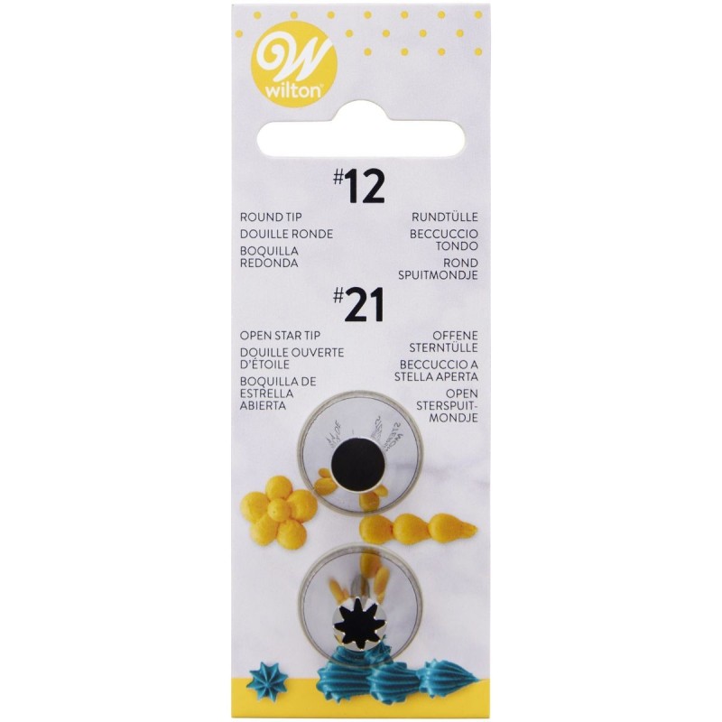 Pack 2 boquillas: nº 12 y nº 21 Wilton