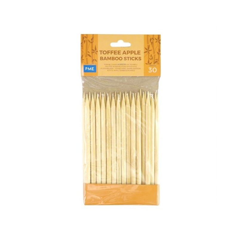 Pack 30 Palitos de madera para Manzana de Caramelo PME