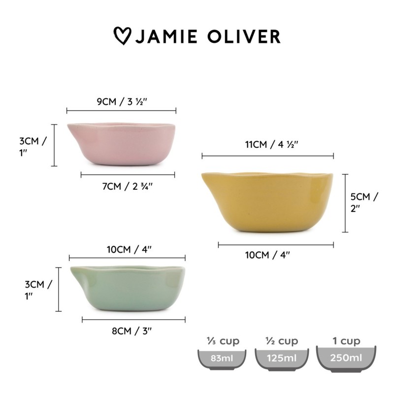 Pack de Tazas medidoras de cerámica Big Love Jamie Oliver-2