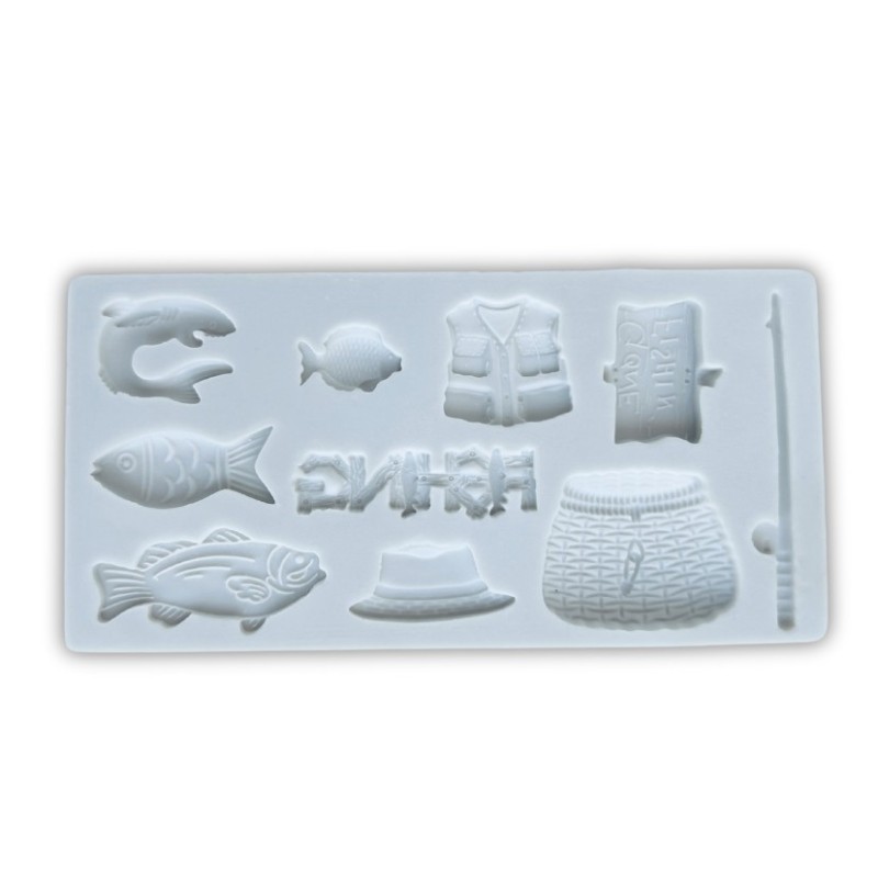 Molde de silicona para fondant Pesca Alphabet Moulds