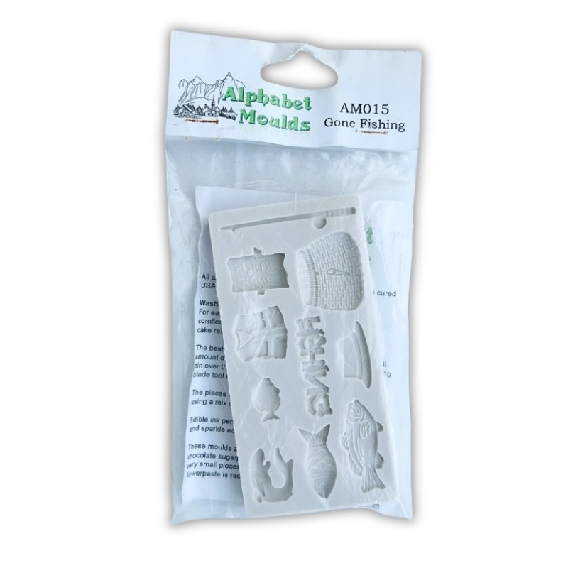 Molde de silicona para fondant Pesca Alphabet Moulds