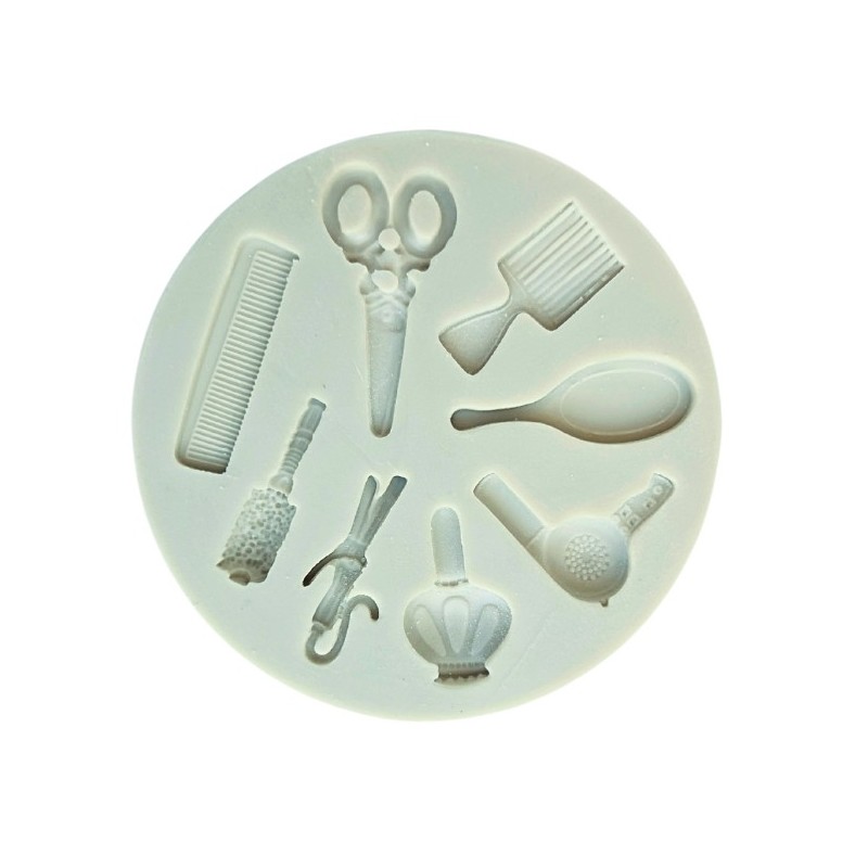 Molde de silicona para fondant Peluquería Alphabet Moulds