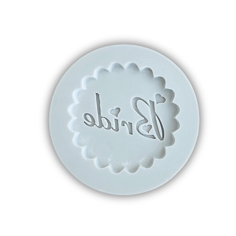 Molde de silicona para fondant Placa Bride Novia Alphabet Moulds