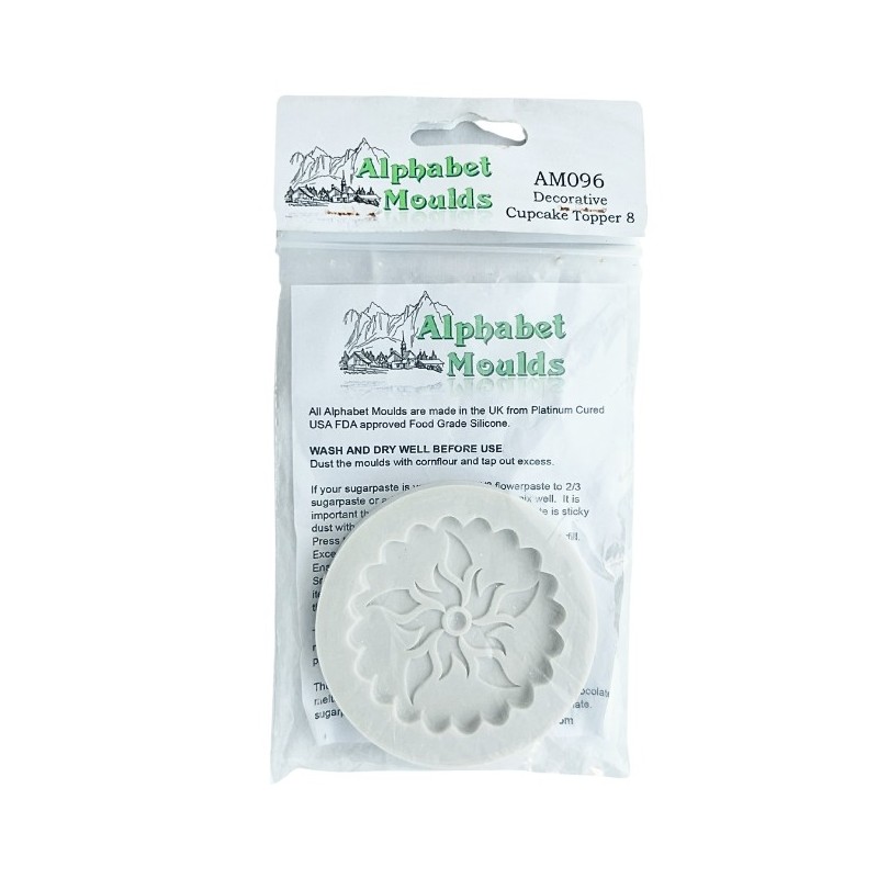 Molde de silicona para fondant Placa Flor del Fuego Alphabet Moulds
