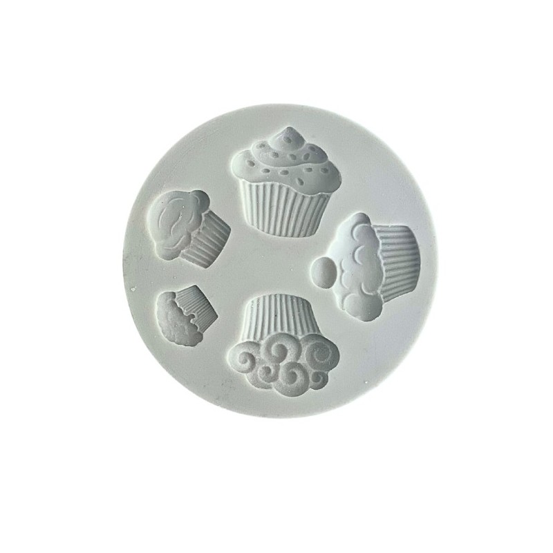 Molde silicona para fondant Cupcakes Alphabet Mould