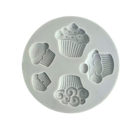 Molde silicona para fondant Cupcakes Alphabet Mould