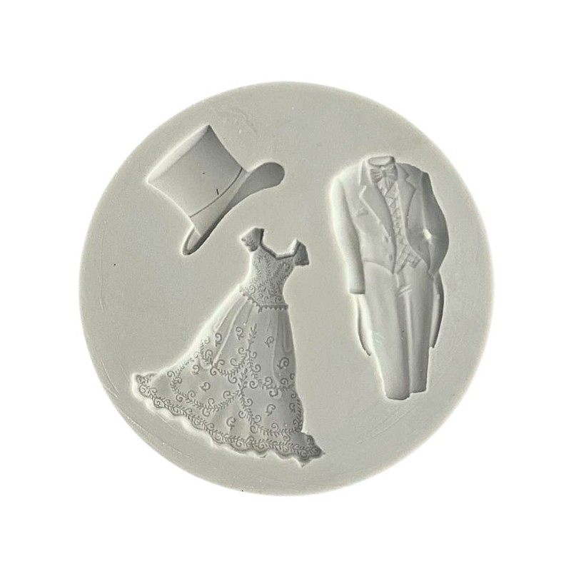 Molde silicona para fondant Boda Alphabet Mould