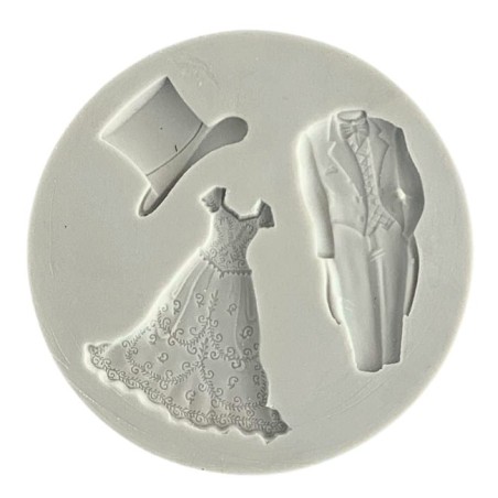 Molde silicona para fondant Boda Alphabet Mould