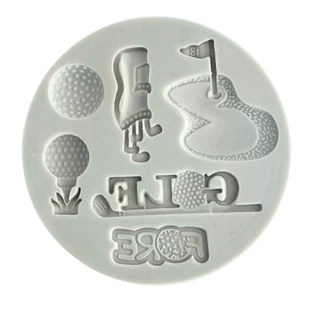 Molde silicona para fondant Golf Alphabet Mould