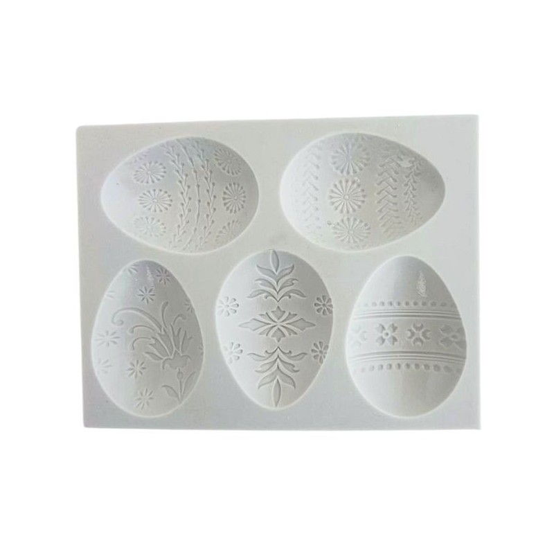 Molde de silicona para fondant Huevos Pascua Alphabet Moulds