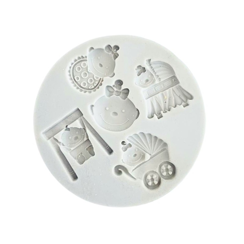 Molde silicona para fondant Baby 2 Alphabet Mould