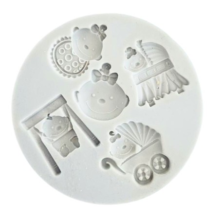 Molde silicona para fondant Baby 2 Alphabet Mould