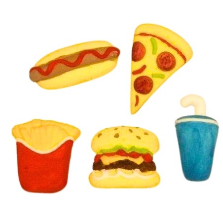 Molde silicona para fondant Comida Rápida Windsor Craft