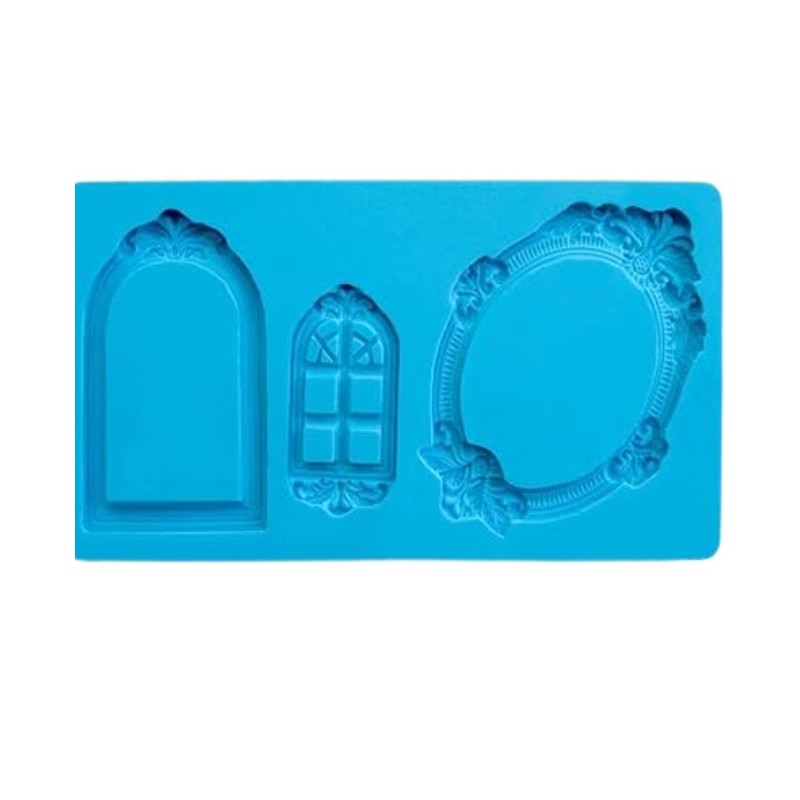 Molde de silicona para fondant 3 Marcos de Fotos Ibili.