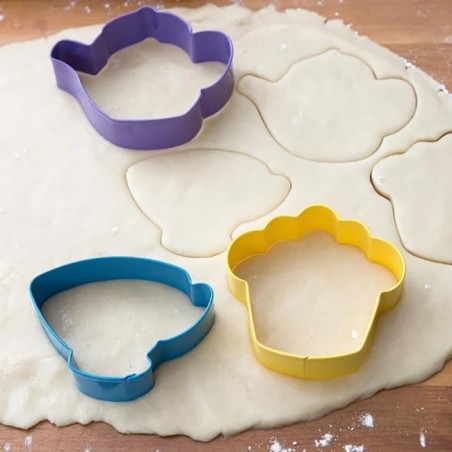 Pack de 3 cortantes Fiesta del té: Tetera, Taza y Cupcake Wilton