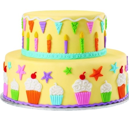 Molde Silicona para fondant de Fiesta para niños Wilton