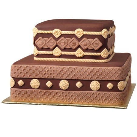 Molde Silicona para fondant de  Macramé Wilton