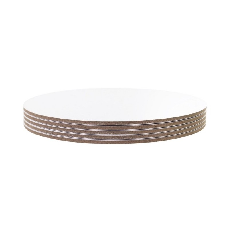 Pack Ahorro 5 Bandejas de presentación Blanco 15 cm x 3 mm redondo PME