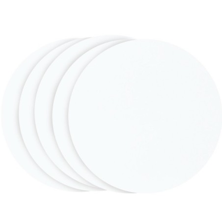 Pack Ahorro 5 Bandejas de presentación Blanco 25 cm x 3 mm redondo PME