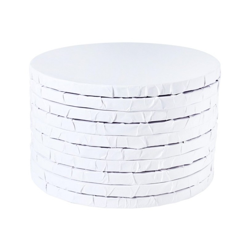 Pack Ahorro 10 Bandejas de presentación Blanco 25 cm x 1.2 cm redondo PME