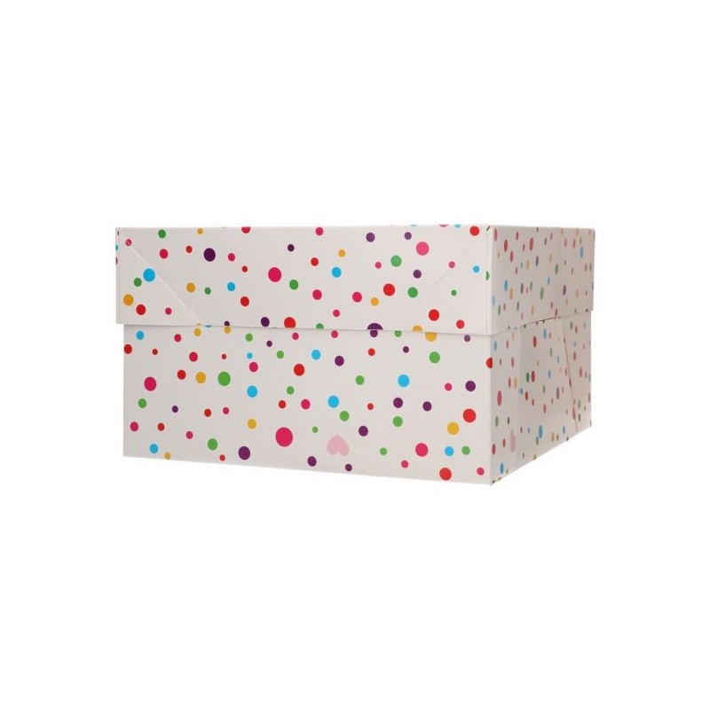 Caja para tarta de 25 cm x 15 cm de alto Confeti Funcakes