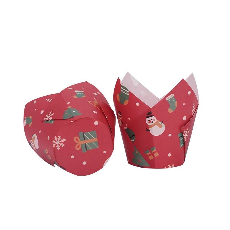 Cápsulas de Muffins Rojo Navidad (50) Azucren
