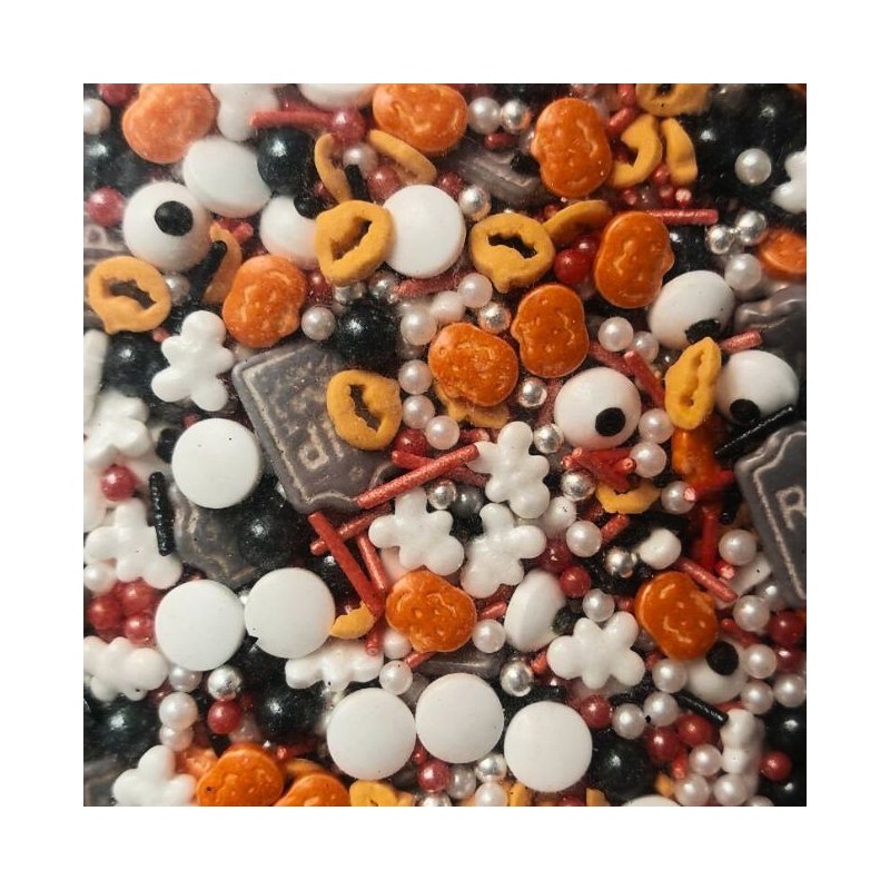 Sprinkles Mix Calabazas, Fantasmas y Lápidas Halloween 90g Azucren