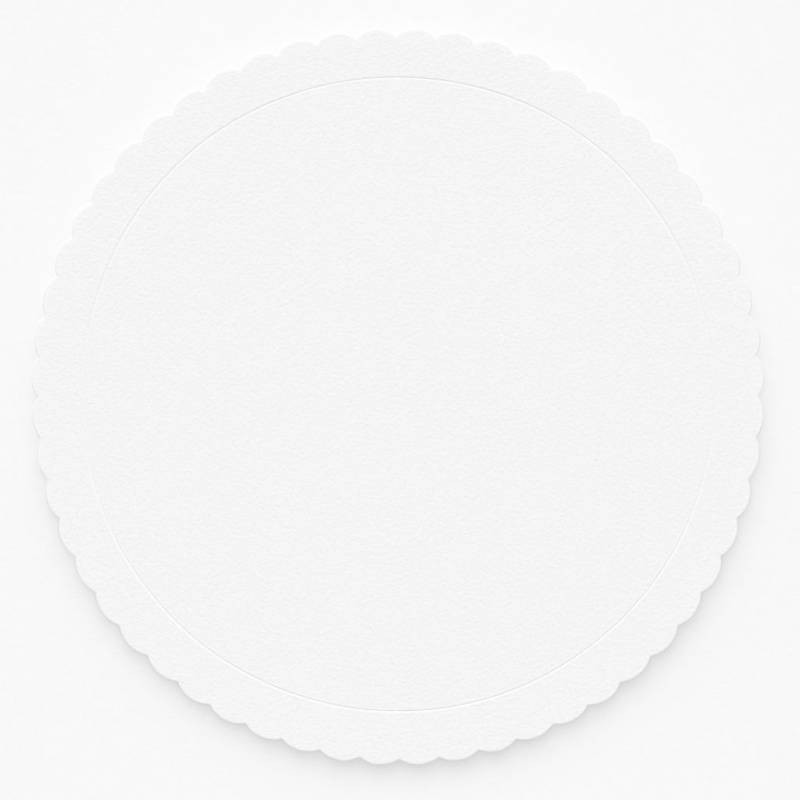 Bandeja redonda 30 cm x 3 mm BLANCO textura Extra Fuerte Azucren