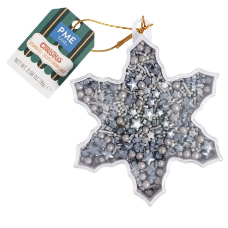 Sprikles Mix Fantasía Estrellas Platas Navidad 76g PME