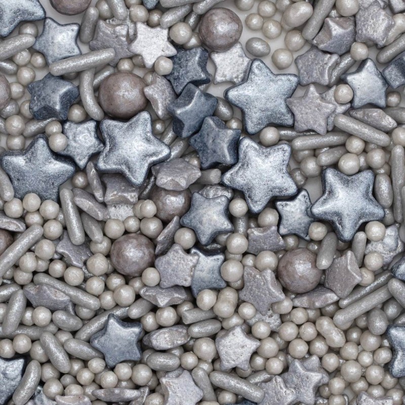 Sprikles Mix Fantasía Estrellas Platas Navidad 76g PME