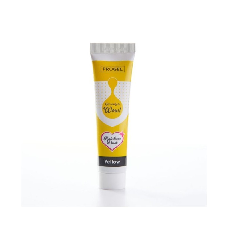 Colorante en gel concentrado Yellow Amarillo ProGel Rainbow Dust