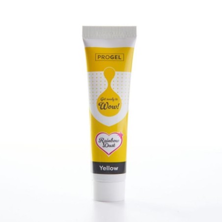 Colorante en gel concentrado Yellow Amarillo ProGel Rainbow Dust