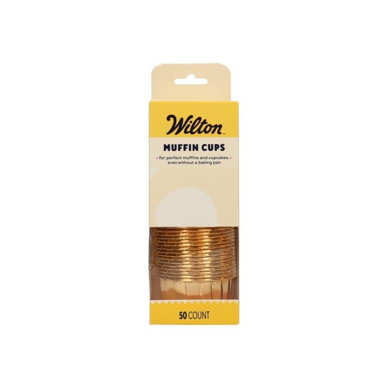 Cápsulas de Cupcakes rigidas Oro Metalizadas (50) Wilton