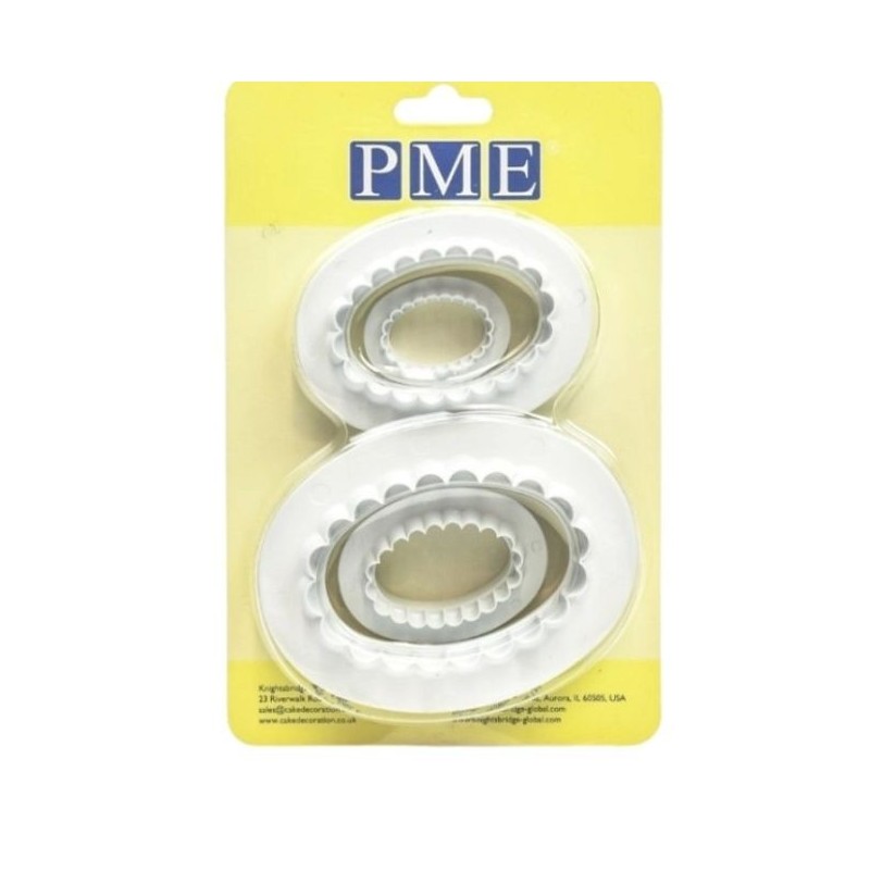Pack de 4 cortantes ovales con blondas PME.