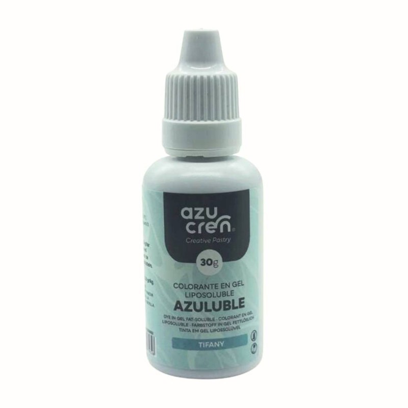 Colorante en gel liposoluble Turquesa Tifany 30 ml Azucren