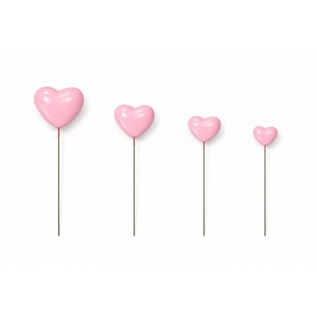 Pack 20 Corazones Rosa varios Azucren