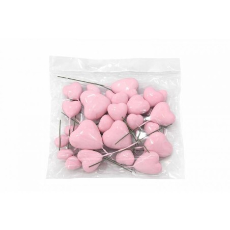 Pack 20 Corazones Rosa varios Azucren
