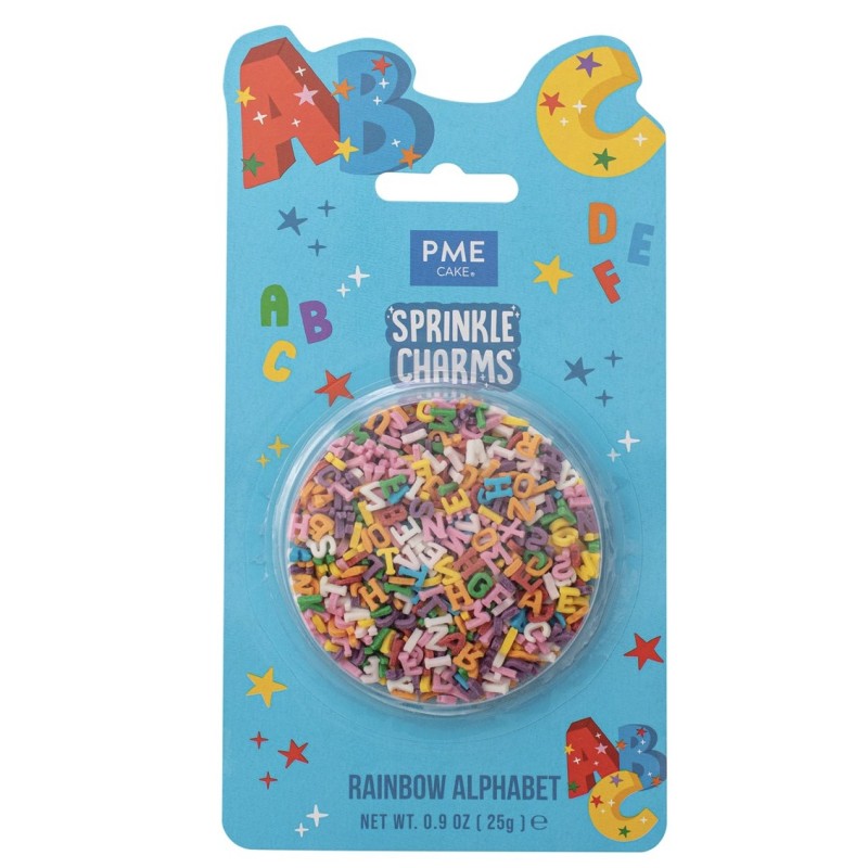 Sprinkles Alfabeto Colores Arcoíris 25g PME