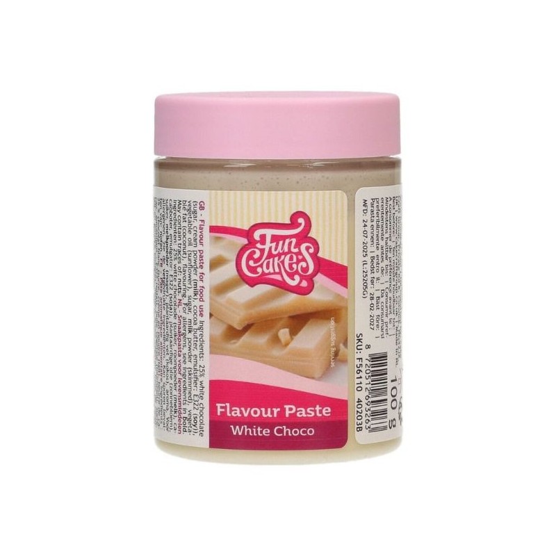 Pasta de Chocolate Blanco 100 g Funcakes