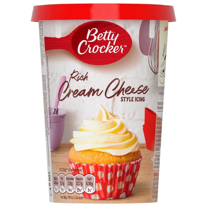 Crema de Relleno y Decorado De Queso Crema 400g Betty Crocker