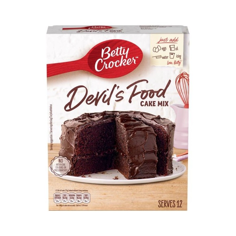 Preparado de Bizcocho de Chocolate Devil´s Food 425g Betty Crocker