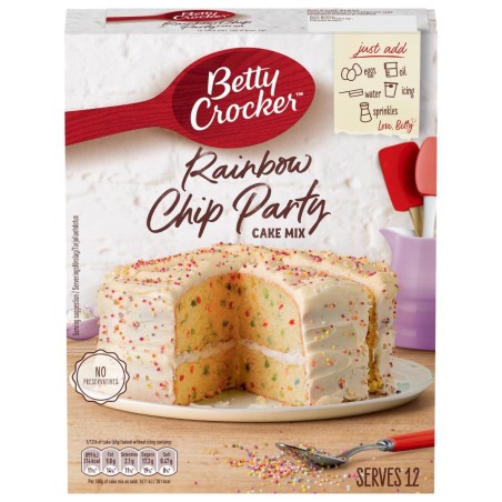 Preparado de Bizcocho de Confeti Rainbow Chip 425g Betty Crocker