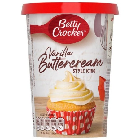 Crema de Relleno y Decorado De Vainilla Buttercream 400g Betty Crocker