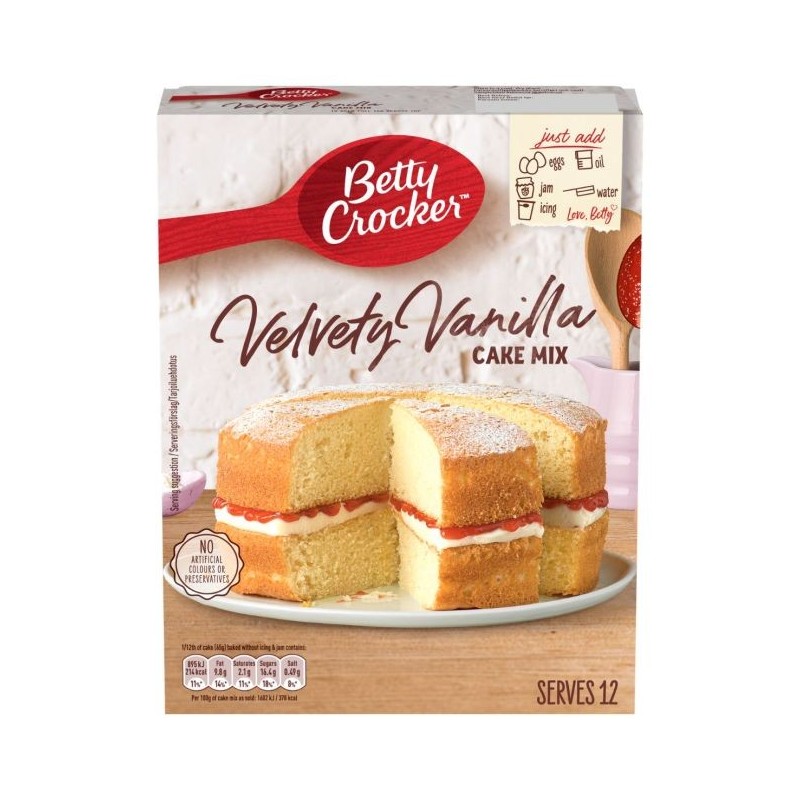 Preparado de Bizcocho de Vainilla Velvet 425g Betty Crocker
