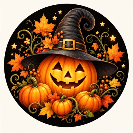 Papel de azúcar Calabaza Halloween (20 cm) Megasilvita