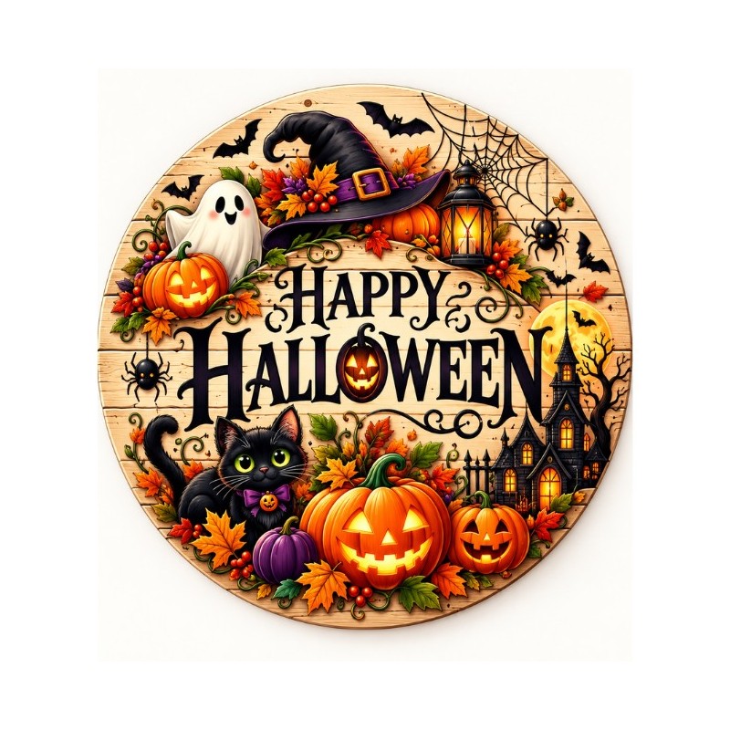 Papel de azúcar Happy Halloween (20 cm) Megasilvita